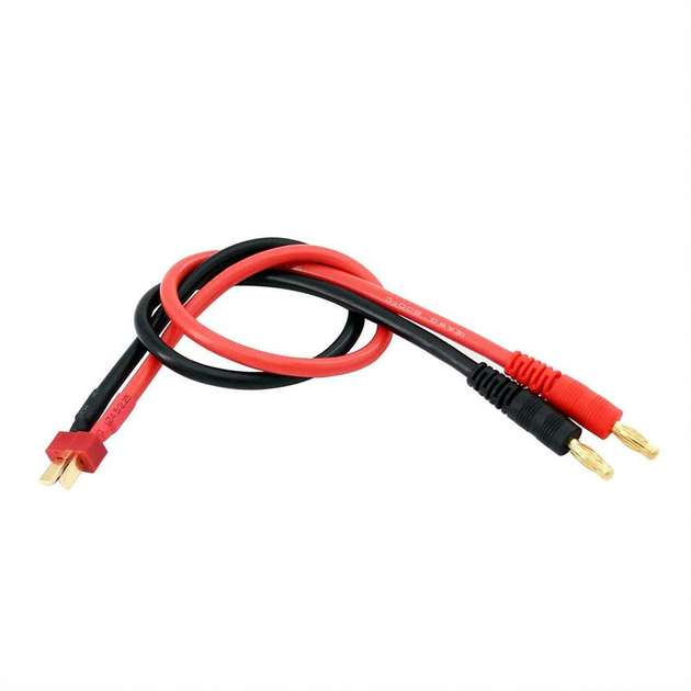 Кабель перехідник 2-в-1 для заряджання XT60–T-Plug (Deans) + Banana Plug 4.0 мм–T-Plug (Deans) для акумуляторів - зображення 5