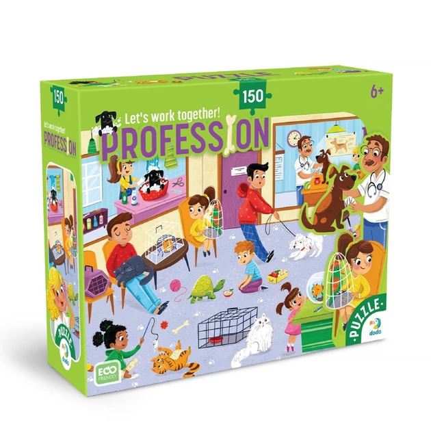 Пазл детский "Профессии. Ветеринар" DoDo Toys 300701, 150 элементов - Фото 1 Пазл детский "Профессии. Ветеринар" DoDo Toys 300701, 150 элементов - изображение 1
