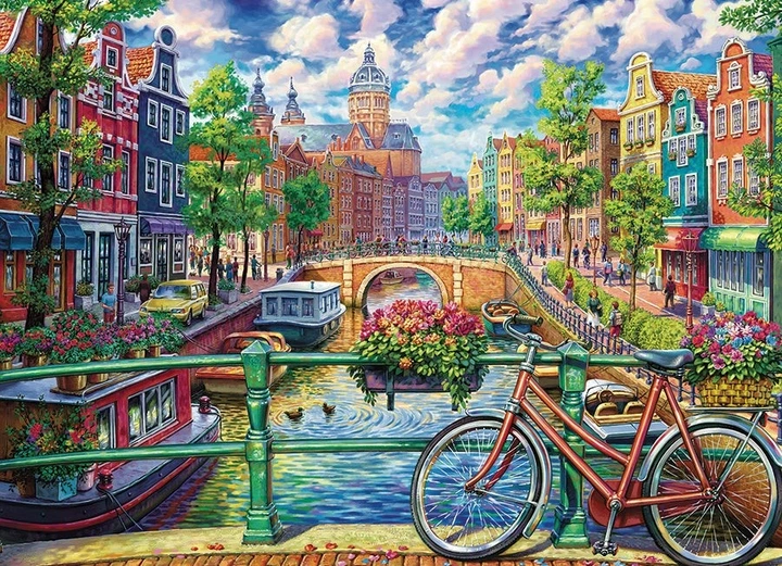 Puzzle Cobble Hill Amsterdam Niderlandy 1000 elementów 112629 (625012400763) - obraz 2