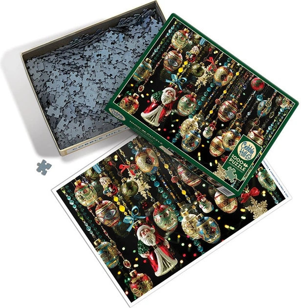 Puzzle Cobble Hill Christmas ornaments 1000 elementów 112639 (625012402101) - obraz 3
