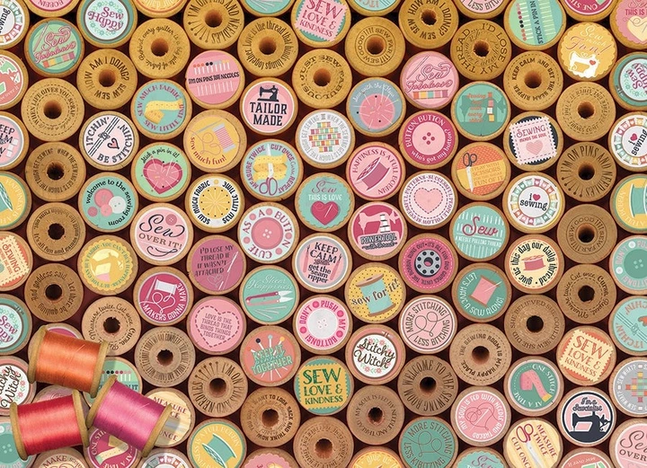 Puzzle Cobble Hill Sew Happy 1000 elementów 112204 (625012402262) - obraz 2