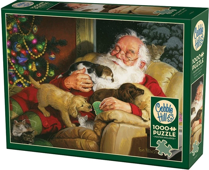 Puzzle Cobble Hill Cichy Czas Świętego Mikołaja 1000 elementów 113573 (625012402521) - Zdjęcie 1 Puzzle Cobble Hill Cichy Czas Świętego Mikołaja 1000 elementów 113573 (625012402521) - obraz 1