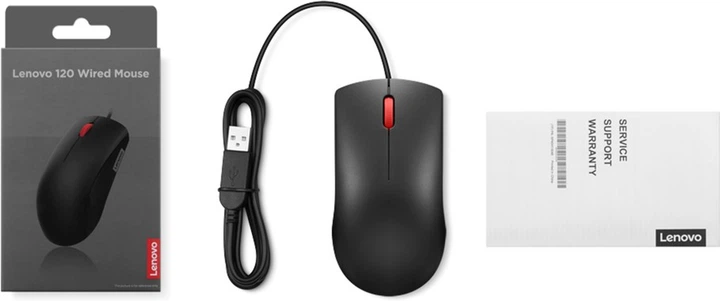 Mysz Lenovo 120 USB Black (GY51L52636) - obraz 2