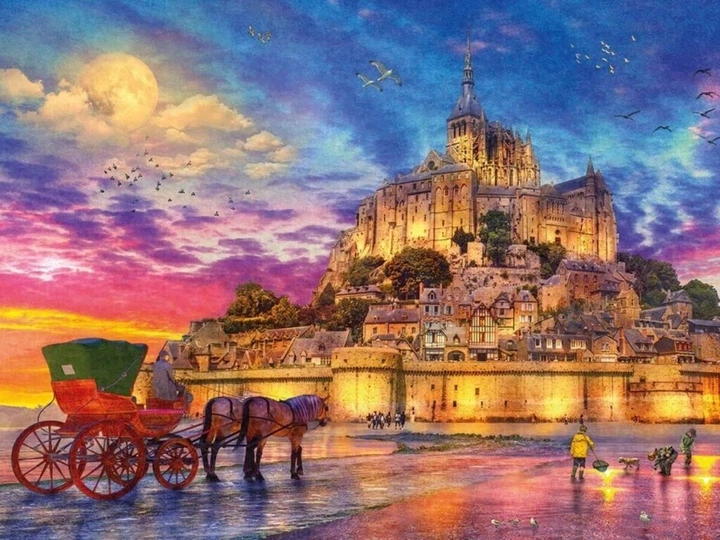 Пазл Gibsons Games Мон-Сен-Мішель Франція 1000 елементів 113725 (5012269064087) - зображення 2