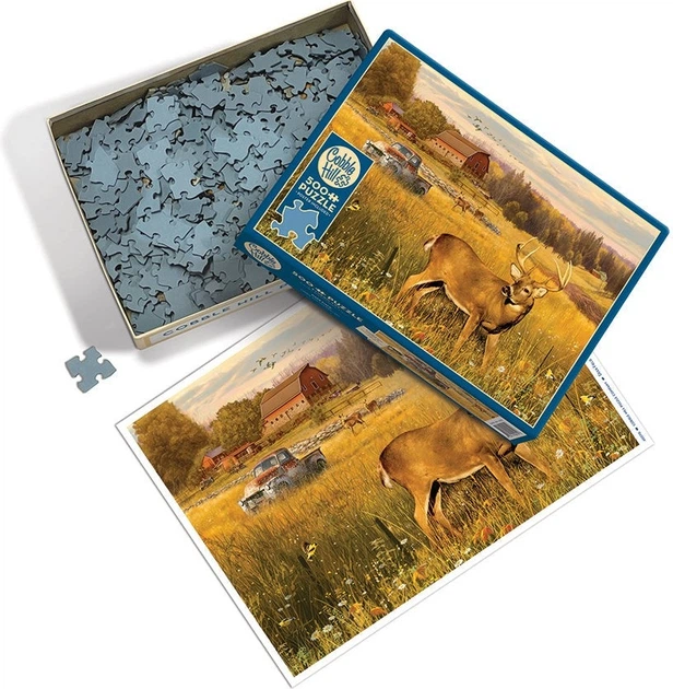 Пазл Cobble Hill Олень на полі 500 елементів 113159 (625012450706) - зображення 3