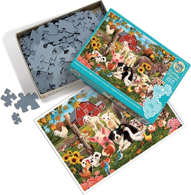 Пазл Cobble Hill Тварини з ферми 350 елементів 113630 (625012470377) - зображення 3