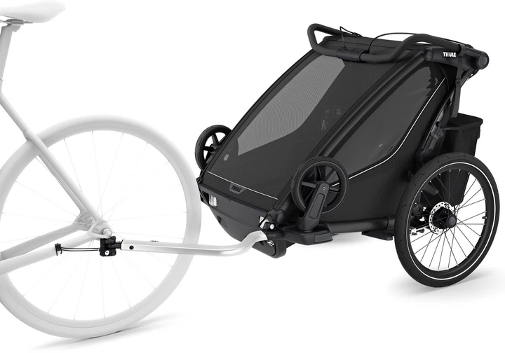 Коляска дитяча Thule Chariot Sport 2 Double (Black) 10201031 (TH 10201031) - зображення 2