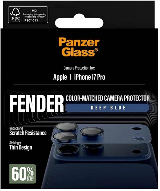 Захисне скло Panzer Glass Fender Camera Protector Tempered Glass Lens для Apple iPhone 17 Pro Max Deep Blue (5715685036767) - зображення 5