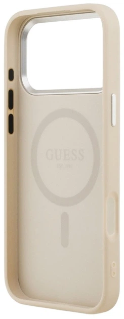 Панель Guess Triangle Logo MagSafe для Apple iPhone 17 Pro Beige (3666339515690) - зображення 6