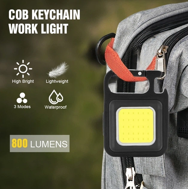 Ліхтар брелок акумуляторний LED CARPRIE ZL 2021USB-C міні Лампа карабін магніт XK-Mini COB 500 mAh - зображення 2