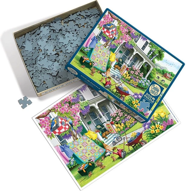 Пазл Cobble Hill Весняне прибирання 500 елементів 113146 (625012450591) - зображення 3