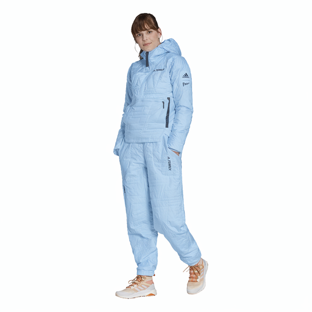 Куртка анорак ADIDAS TERREX MYSHELTER PRIMALOFT PARLEY PADDED унисекс Голубой (GV4816 blue (женская-M, мужская-S) - Фото 2 Куртка анорак ADIDAS TERREX MYSHELTER PRIMALOFT PARLEY PADDED унисекс Голубой (GV4816 blue (женская-M, мужская-S) - изображение 2