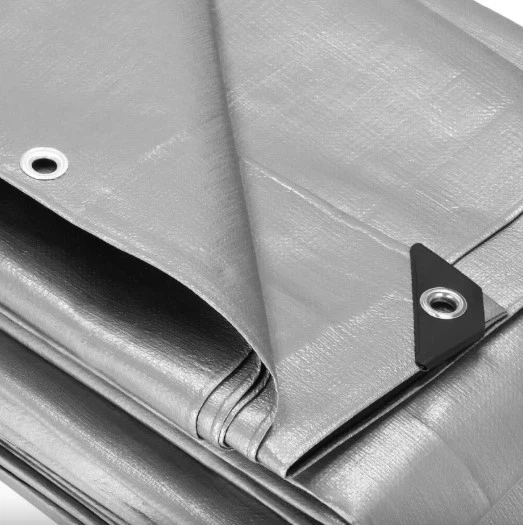 Брезент Springos 6 x 4 м 130 г/м2 Сірий (GA2183) - зображення 3