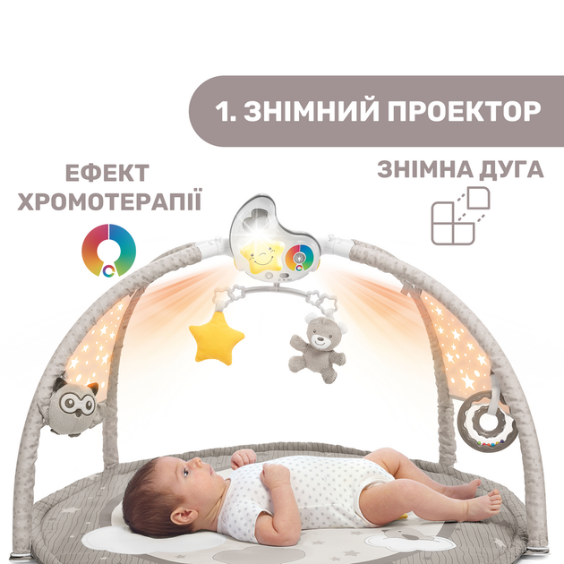 Коврик развивающий Chicco Enjoy Colours Gym, бежевый - изображение 4