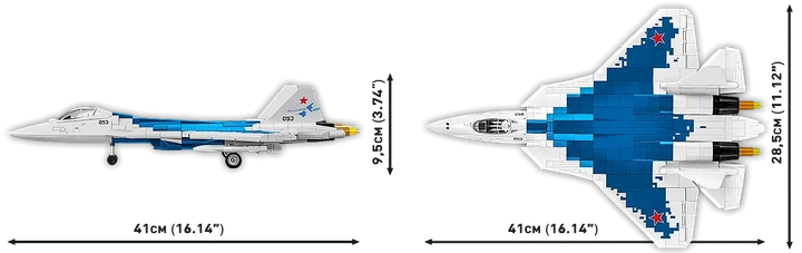Klocki konstrukcyjne Cobi Armed Forces Myśliwiec Su-57 Felon 928 elementów (5902251059095) - obraz 5