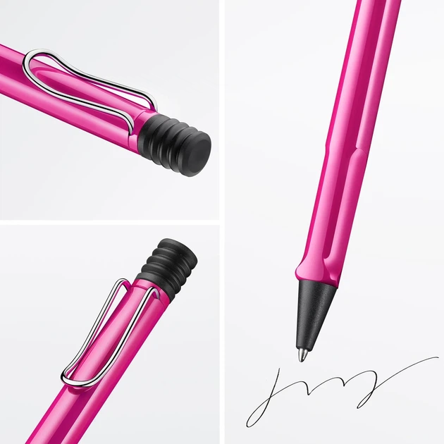 Ручка кулькова LAMY Safari рожева M16 чорний стрижень (4000866) - Фото 2 Ручка кулькова LAMY Safari рожева M16 чорний стрижень (4000866) - изображение 2