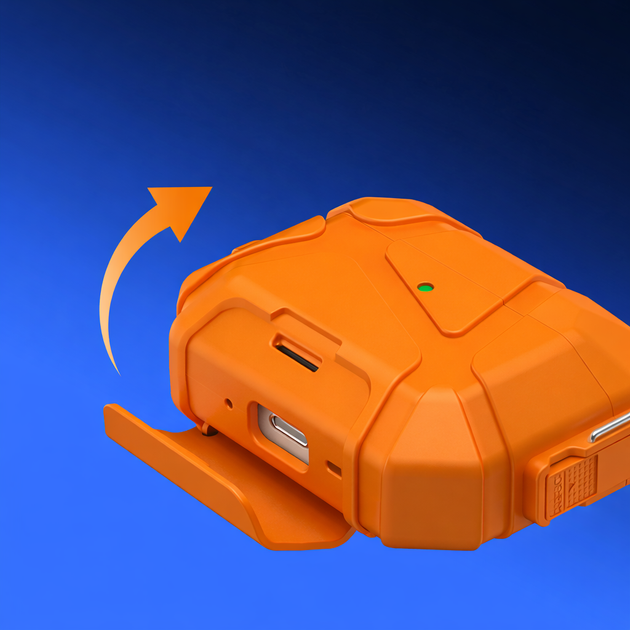 Твердий захисний чохол для навушників AirPods 3 Pro || Air Pods 3 Pro . Помаранчевий Оранжевий колір - зображення 5
