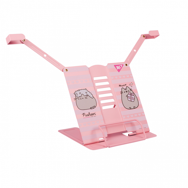 Подставка для чтения книг Pusheen розовая металлическая с дополнительными фиксаторами 6 положений Yes (470519) - изображение 3