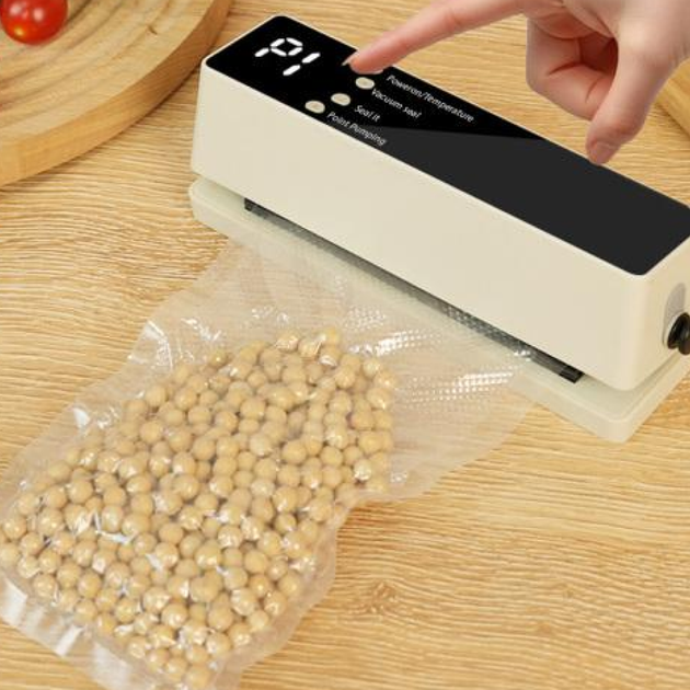 Аккумуляторный вакууматор упаковщик для продуктов от USB LY-1067 Бежевый ( см1172701 ) - Фото 4 Аккумуляторный вакууматор упаковщик для продуктов от USB LY-1067 Бежевый ( см1172701 ) - изображение 4