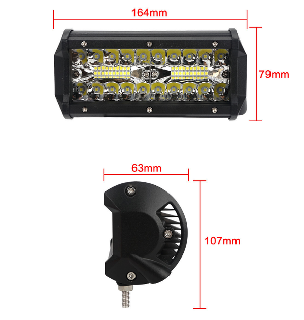 Светодиодная LED балка 120W - Мощный дополнительный свет для вашего авто (8000LM, 6000K) - изображение 3