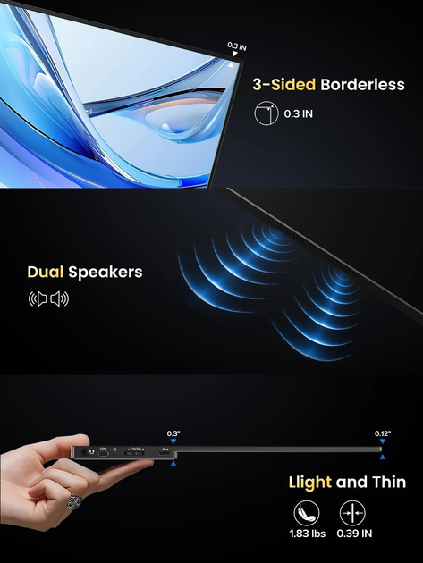 Портативный монитор UPERFECT UColor O Lite 13.3'' 4K OLED BE133BU USB-C - изображение 13