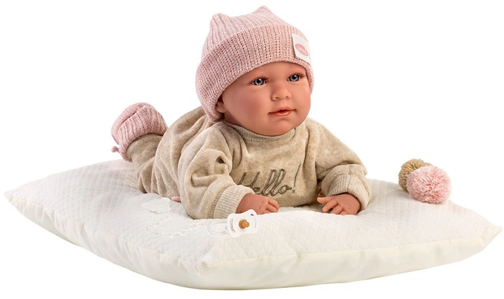 Lalka bobas Llorens Płacząca Mimi z poduszką 42 cm (8426265740208) (955555915210973) - Outlet - obraz 3