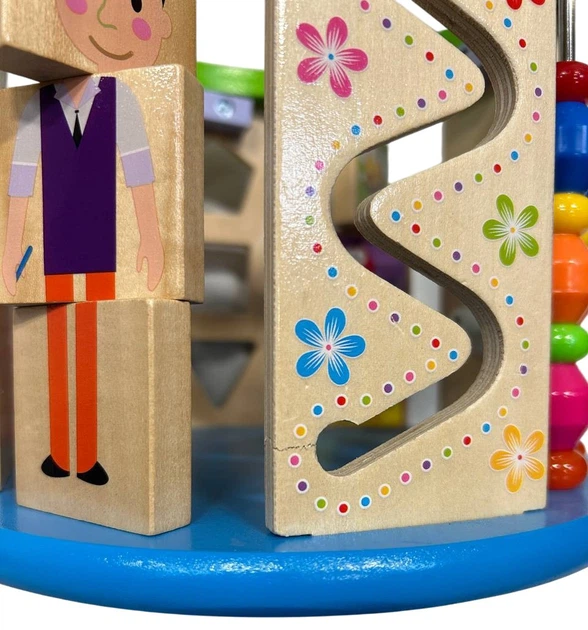 Drewniana kostka edukacyjna EcoToys z grami, klockami, łowienie rybek (5903769970131) (955555915101164) - Outlet - obraz 4