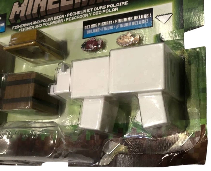 Figurki Mattel Minecraft Deluxe Fisherman & Polar Bear JCN49 (0194735273423) (955555911197497) - Outlet - obraz 2