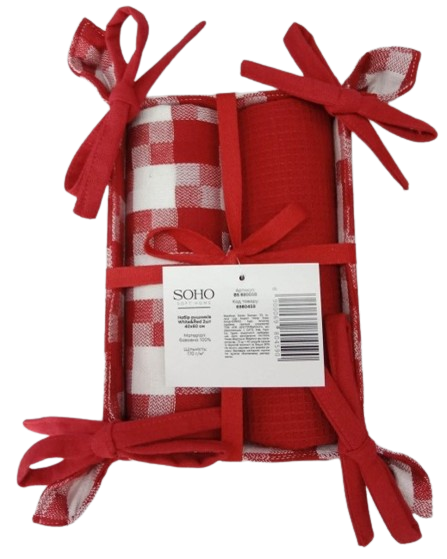 Набір рушників 40x60см White&Red 2шт SOHO 000334642 - зображення 2