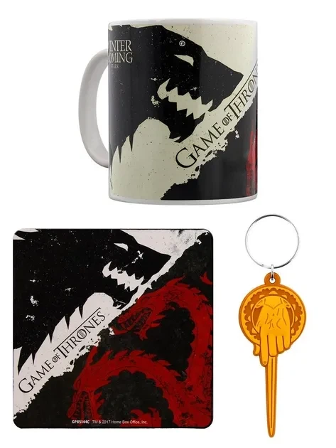 Pyramid International Game of Thrones: Stark & Targaryen Mug Set (чашка, підставка, брелок) - Фото 1 Pyramid International Game of Thrones: Stark & Targaryen Mug Set (чашка, підставка, брелок) - зображення 1