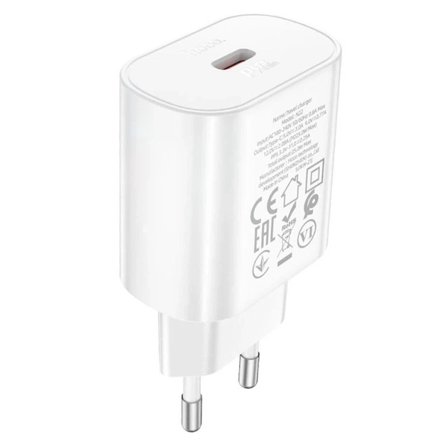 Сетевое зарядное устройство Hoco N22 Jetta PD25W Белый - Фото 3 Сетевое зарядное устройство Hoco N22 Jetta PD25W Белый - изображение 3