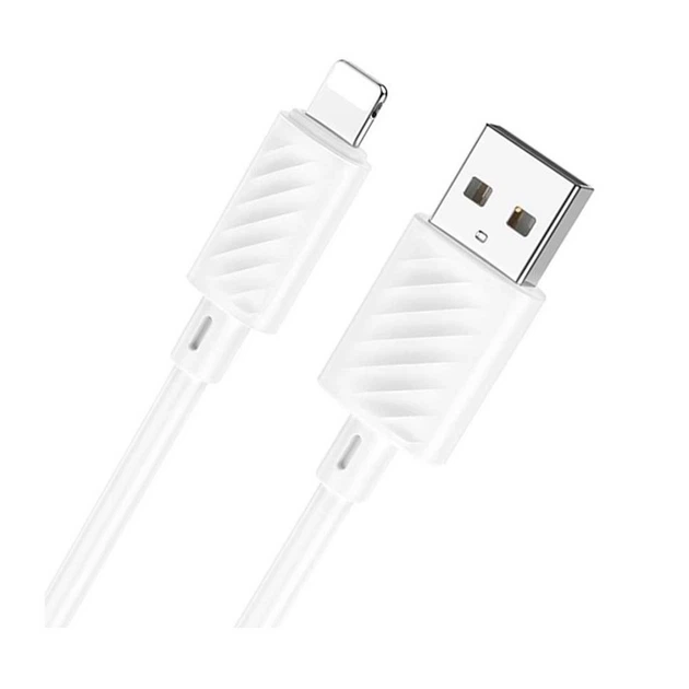 USB кабель для быстрой зарядки HOCO X88 Lightning 1 м Белый - Фото 1 USB кабель для быстрой зарядки HOCO X88 Lightning 1 м Белый - изображение 1