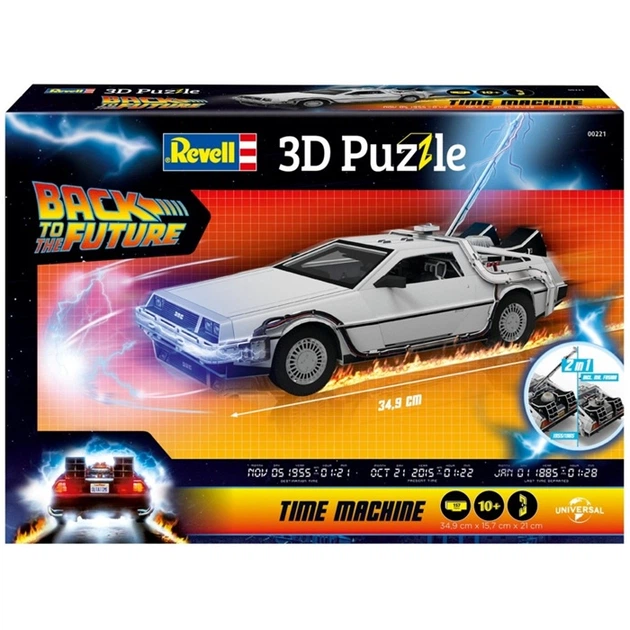 3D Пазл Revell Машина часу DeLorean Назад у майбутнє 157 елементів (4009803002217) - зображення 2