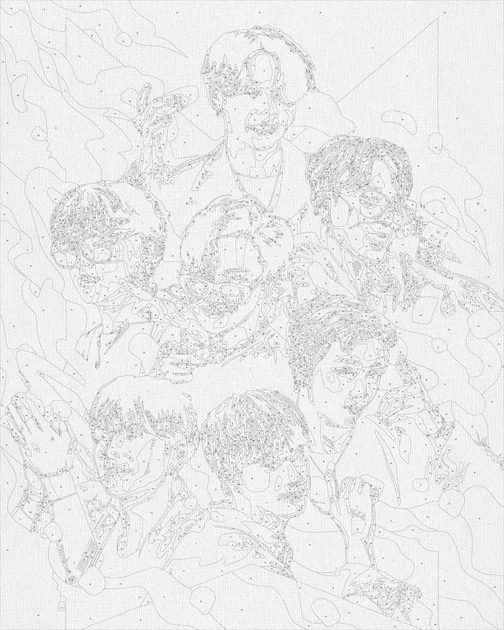 Картина по номерам Аниме, K-Pop, BTS (БТС) 40*50 см Оригами - изображение 2