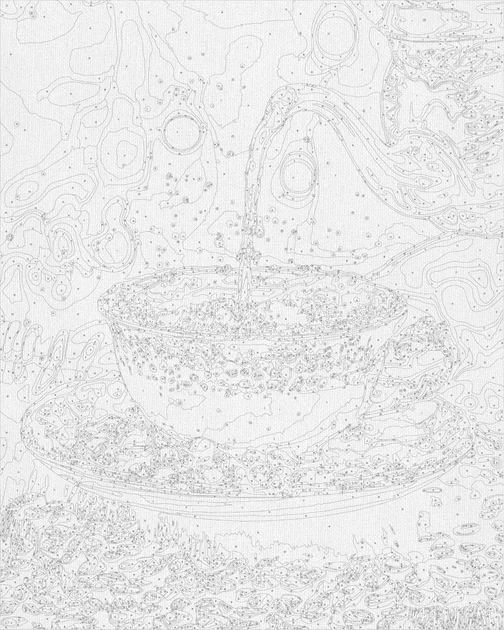 Картина по номерам Натюрморт. Кофе с корицей с красками металлик 40*50 см Оригами - изображение 2