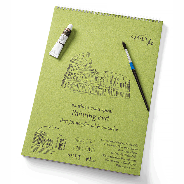 Альбом для акрилу та олії на спіралі AUTHENTIC (DRAWING) А3 290г/м2 20л білий папір SM-LT Art - Фото 2 Альбом для акрилу та олії на спіралі AUTHENTIC (DRAWING) А3 290г/м2 20л білий папір SM-LT Art - изображение 2