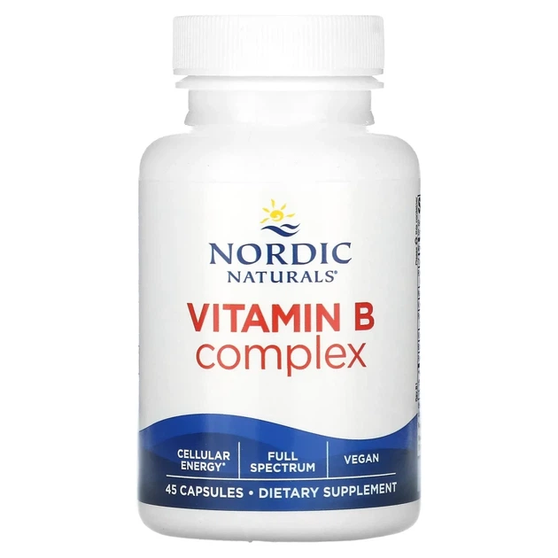 Комплекс вітамінів В Nordic Naturals (Vitamin B Complex) 45 капсул (NOR-01531) - зображення 3