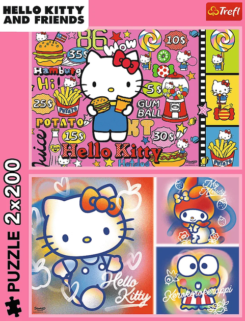 Пазл Hello Kitty и друзья - 2х200 элементов Trefl 13336 - изображение 4