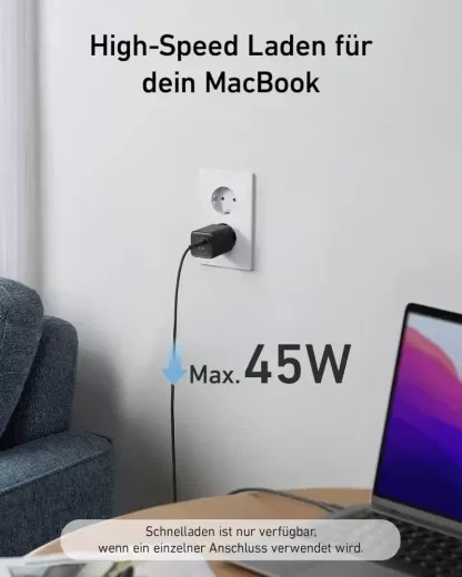 Швидка зарядка Anker 523 Charger (Nano 3, 47W) Black - Фото 4 Швидка зарядка Anker 523 Charger (Nano 3, 47W) Black - зображення 4
