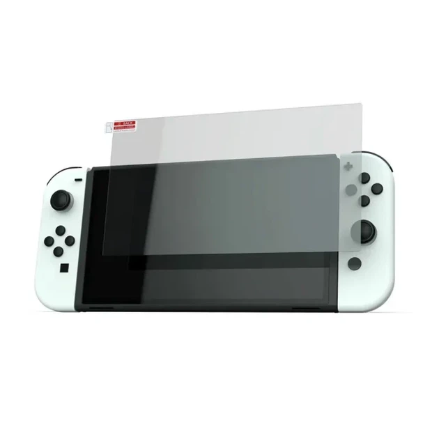 Захисний кейс-чохол для Nintendo Switch Oled захисне скло накладки на стіки пластикова накладки на корпус та джой-кони Сіра застібка - зображення 3