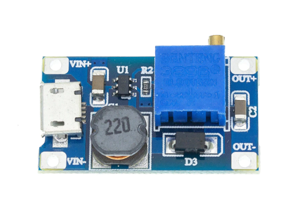 Стабилизатор/преобразователь напряжения повышающий MT3608 Micro-USB DC-DC 2-24V - 5-28V 2А (0244) - изображение 6