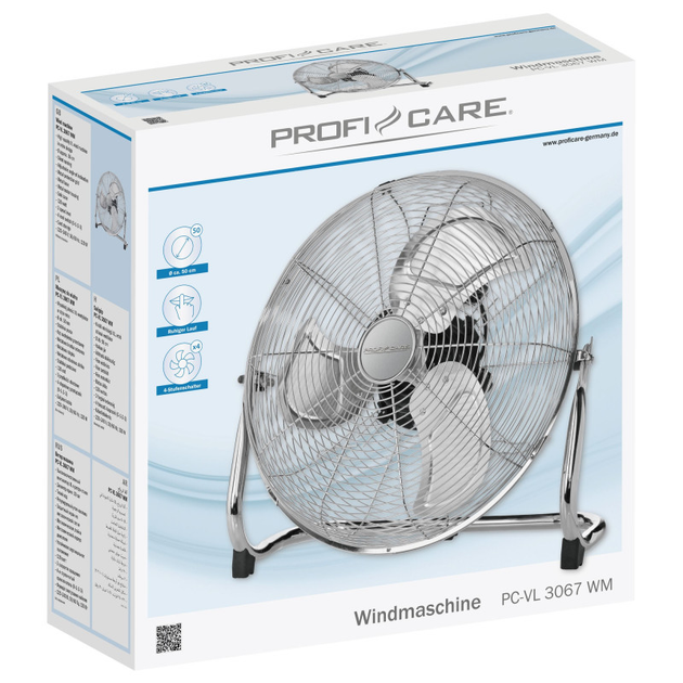 Вентилятор для підлоги ProfiCare PC-VL 3067 WM INOX - зображення 5