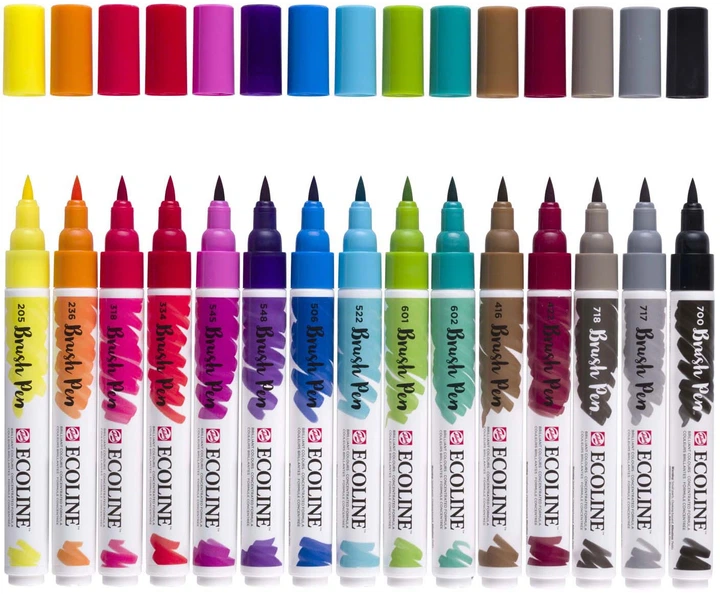 Zestaw markerów Ecoline Brush Pen 15 kolorów (8712079519025) - obraz 3