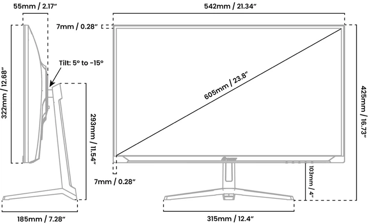 Монітор 23.8" Arozzi Nova Forest Green (AZ-NO-24T1K200-FST) - зображення 9