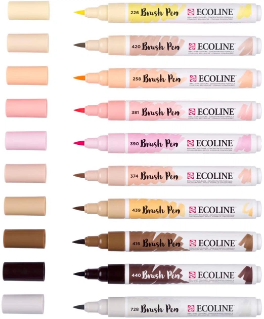 Набір маркерів‑пензлів Ecoline Brush Pen Portrait 10 кольорів (8712079518967) - зображення 3