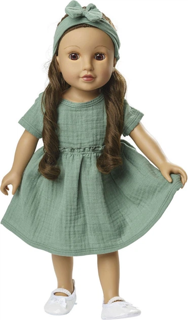 Sukienka dla lalki Heless z falbankami Zielona 28-35 cm 1520431 (4001949014246) - obraz 2