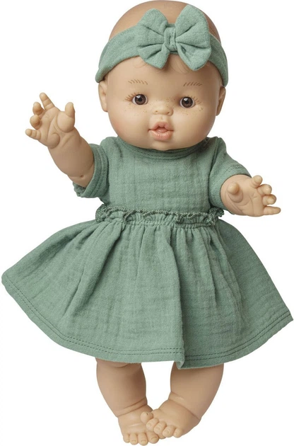 Sukienka dla lalki Heless z falbankami Zielona 28-35 cm 1520431 (4001949014246) - obraz 3