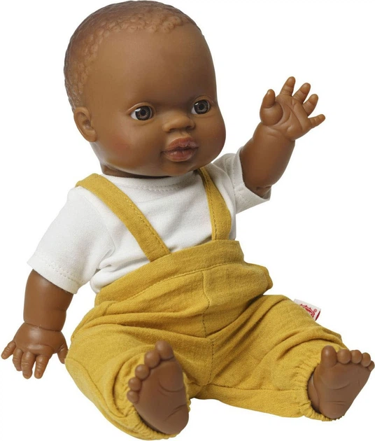 Ogrodniczki dla lalek Heless Ochra Żółte 35-45 cm 1520456 (4001949024153) - obraz 4