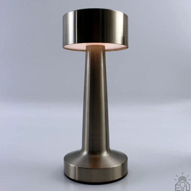 Настольная лампа сенсорная светодиодная ESLLSE DOWN LIGHT с аккумулятором 1200 mA Серебристая 10317 - изображение 5