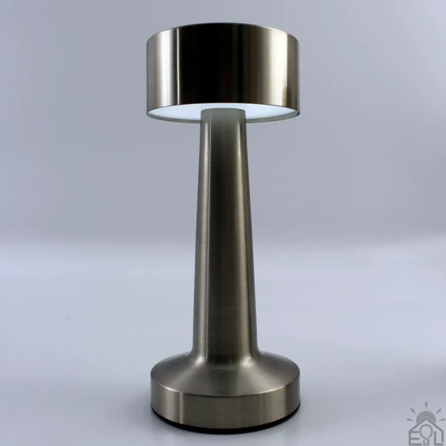 Настольная лампа сенсорная светодиодная ESLLSE DOWN LIGHT с аккумулятором 1200 mA Серебристая 10317 - изображение 12